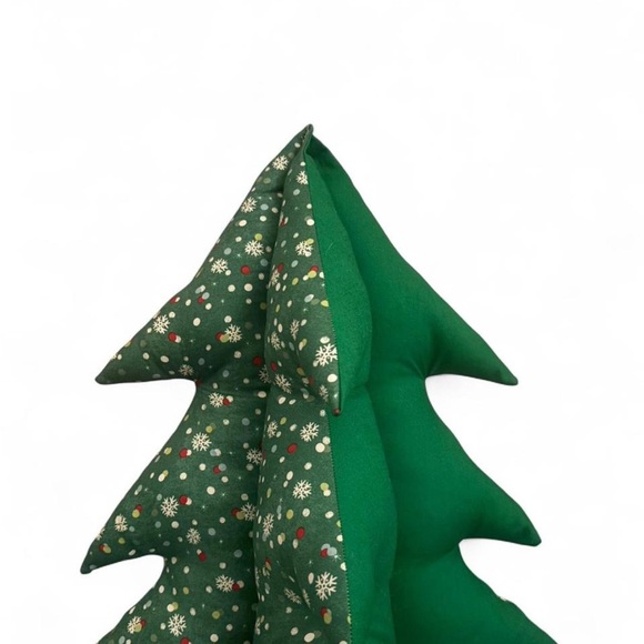Hand Crafted Green Holiday Tree Pillow - Picture 2 of 3